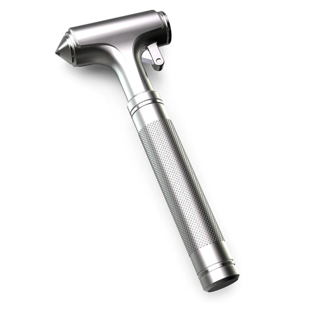 

Car Metal Safety Hammer Window Breaker Seat Belt Cutter Survival Hammer Emergency Escape Tool (Silver)