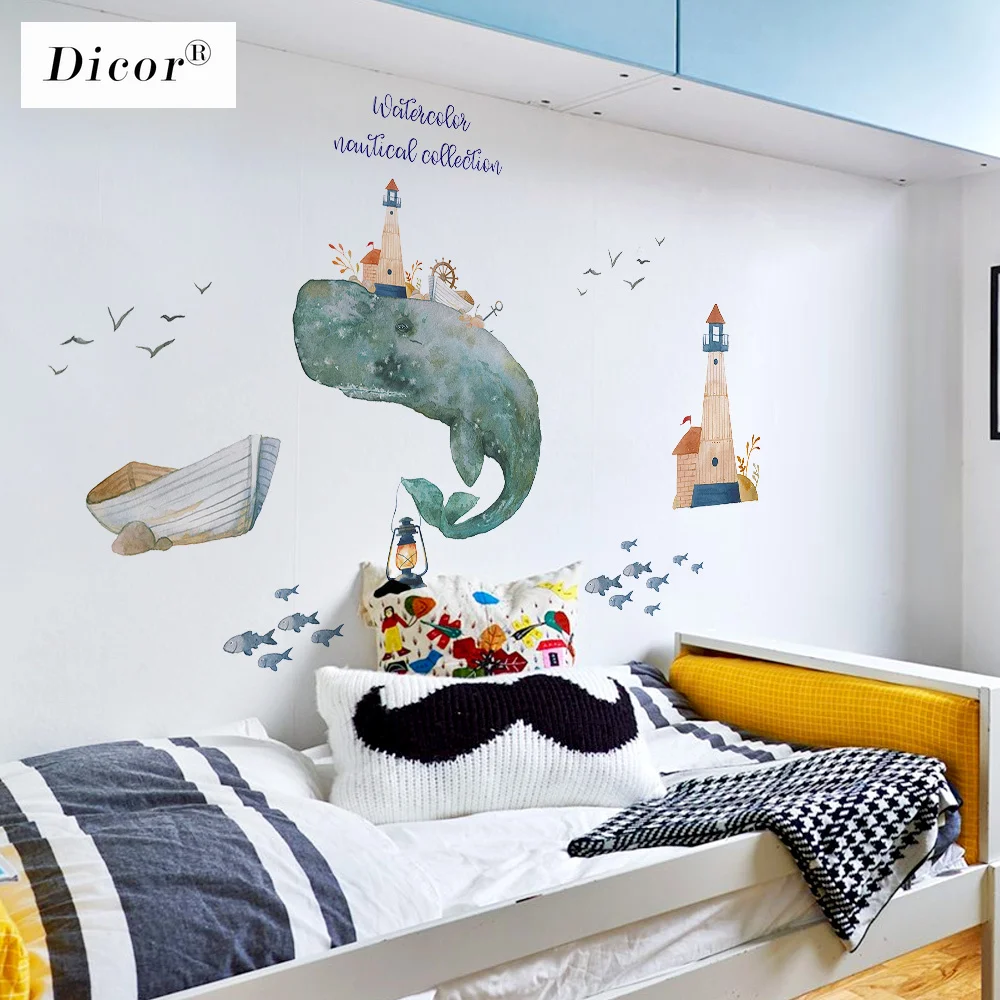 Новинка 2021 сказочный стиль Мультяшные наклейки на стену для детских комнат аниме