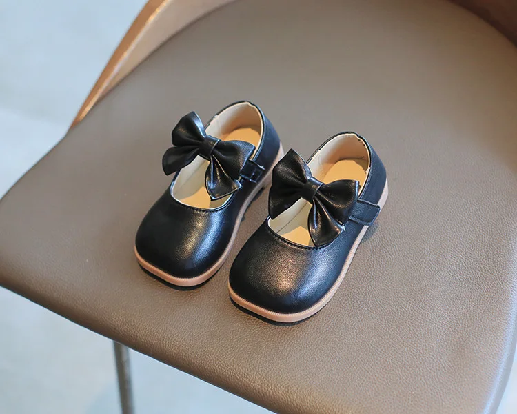 

Toddler Girl PU Leater Princess Shoes Casual Soft-Sole Shoes Child Wedding Party Cute Shoes Baby Girl Bowknot First Walker Shoes