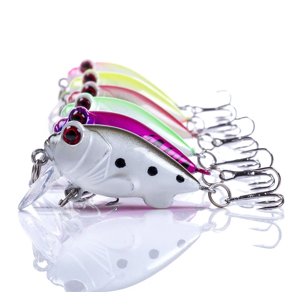 

Topwater mini crankbait Fishing Lure 4cm 5.2g Pesca Minnow Artificial Hard Bait Bass Floating Wobblers Fishing Tackle