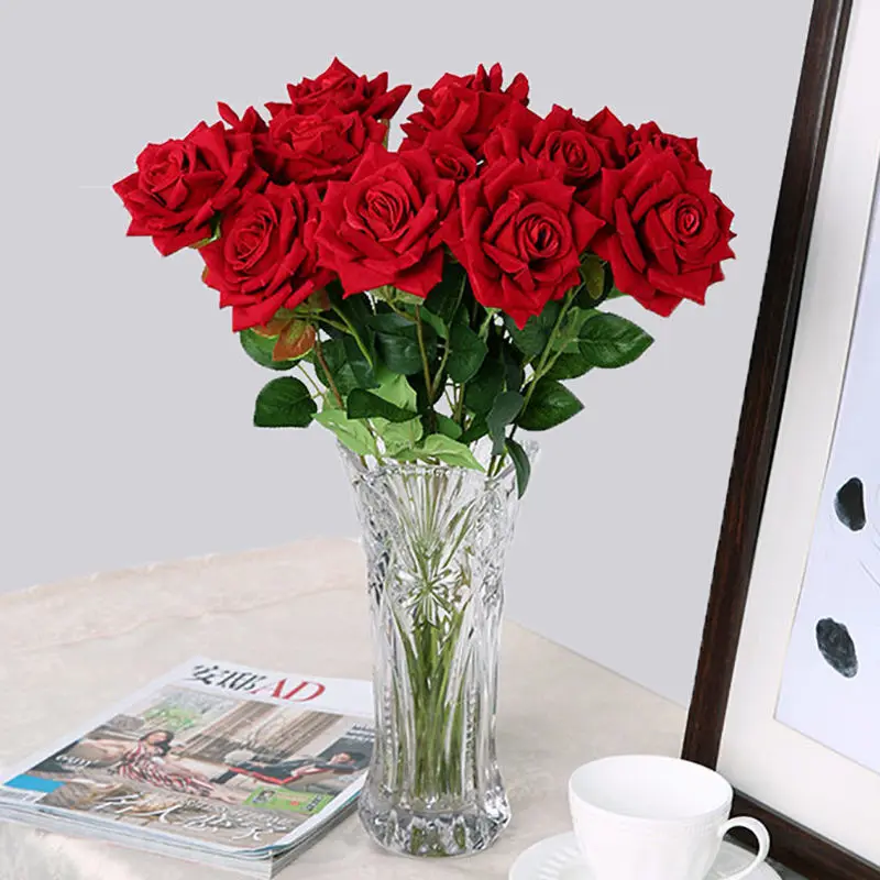 

50cm Rose Pink Silk Peony Artificial Flowers Bouquet 5 Big Head and 4 Bud Cheap Fake Flowers for Home Wedding Decoration indoor