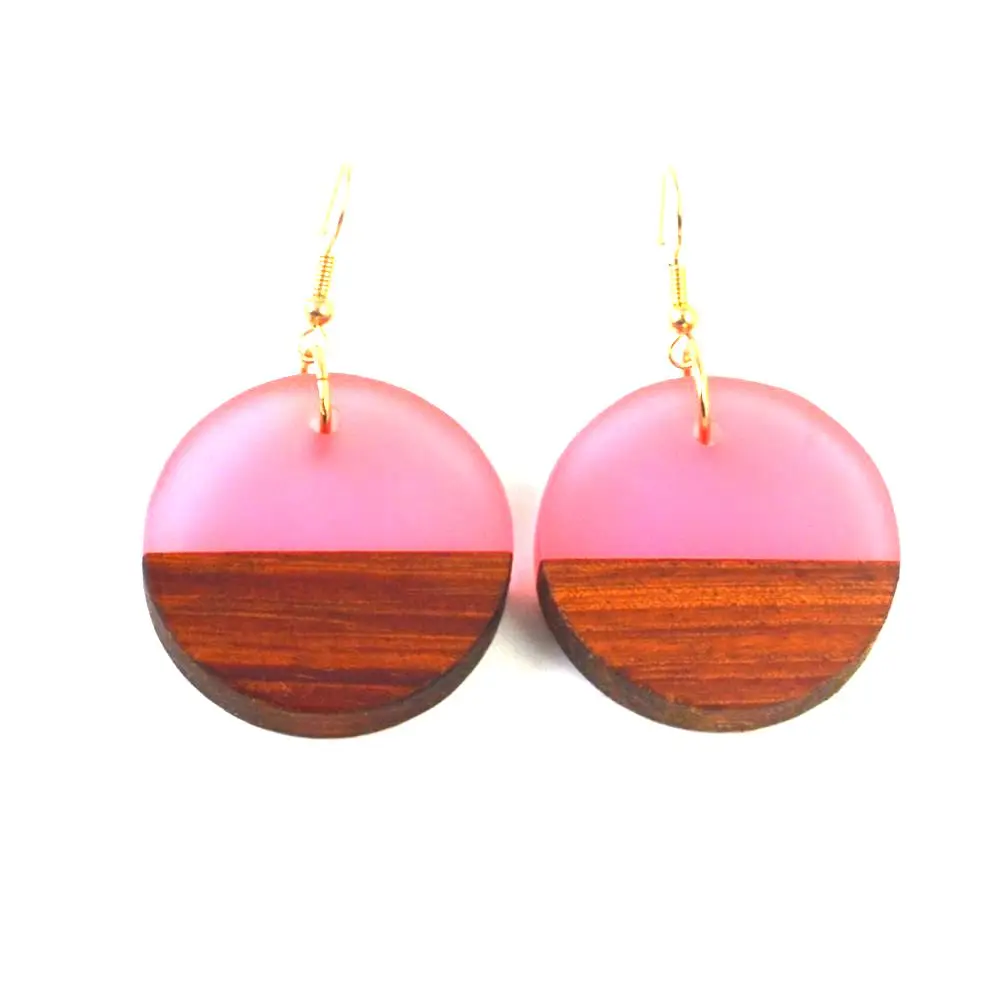 Лидер продаж серьги в стиле ретро модные особенности узор из натурального дерева