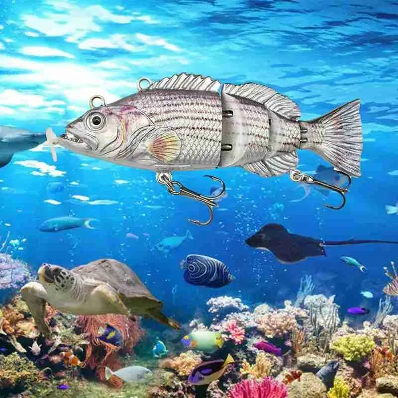 

1pcs Electric Fake Fishing Lures USB Rechargeable Similation Baits Animated Wobblers For Swimbait 3D Artificial Fishing Lures