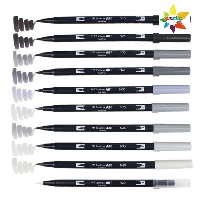 Оригинальная ручка Tombow ABT с двойной кистью серия земляных цветов одиночные