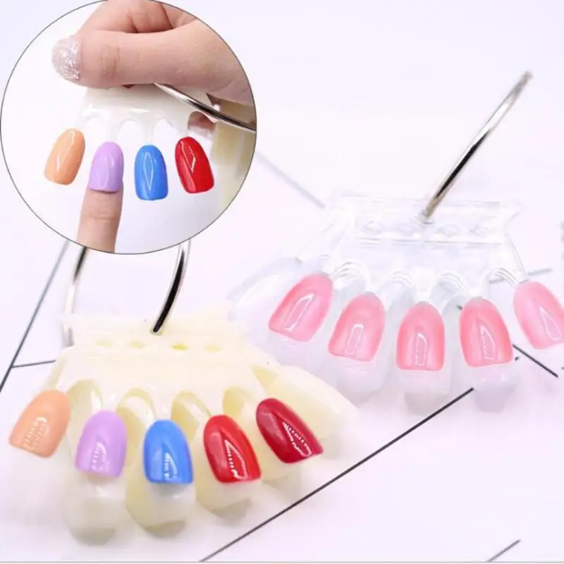 Nail Art Board Crown Shaped Color Gel Polish Practice Display Showing Card |
