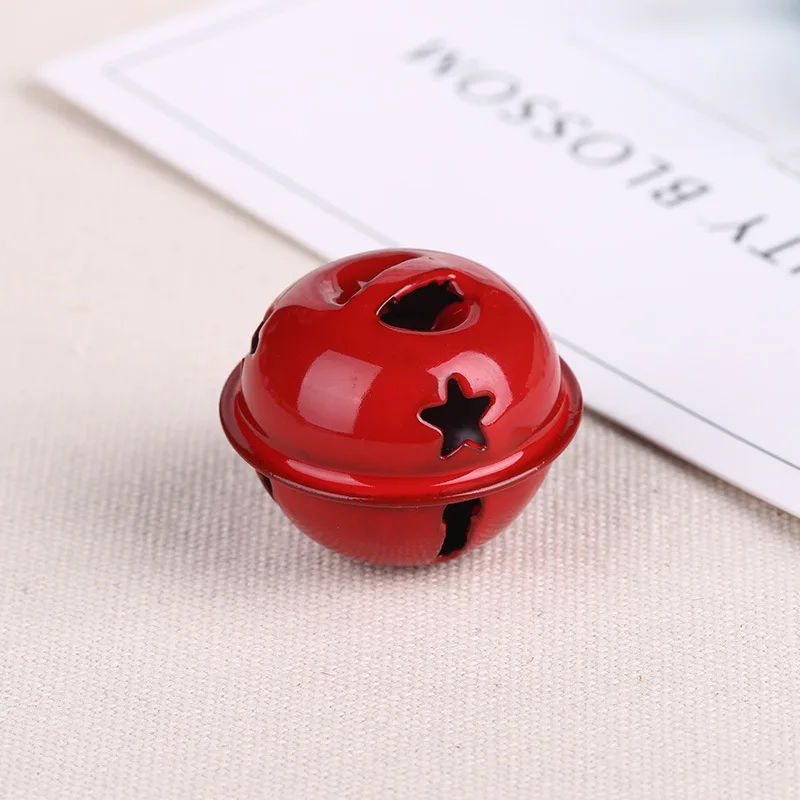 rose red 20 шт большие красочные железные металлические колокольчики Рождественский Декор Подвеска для животных украшение для рождественской елки Украшения Ключ DIY аксессуары для творчества - Цвет: rose red