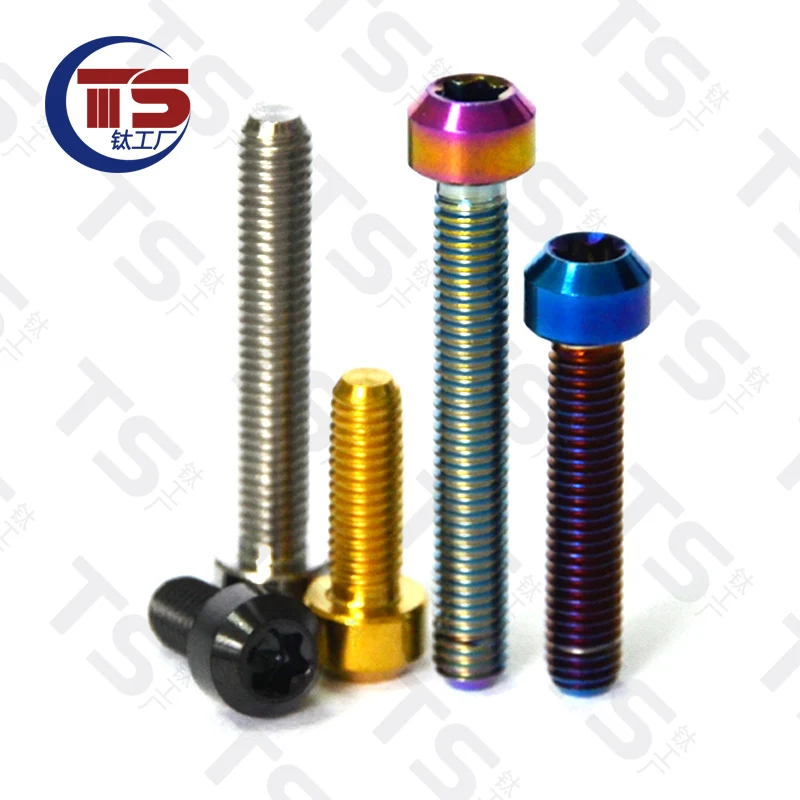 Самонарезающая Фланцевая головка TS Titanium M5/M6X15/20/25 мм из титанового сплава