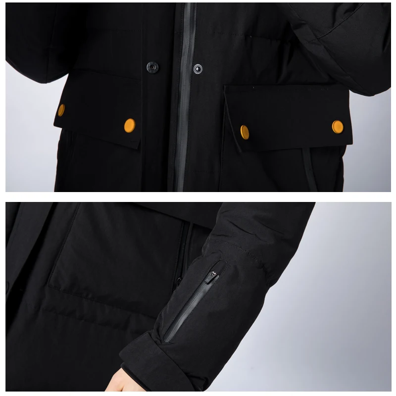 Женский зимний пуховик с защитой от ветра и воды теплая куртка на белом утином