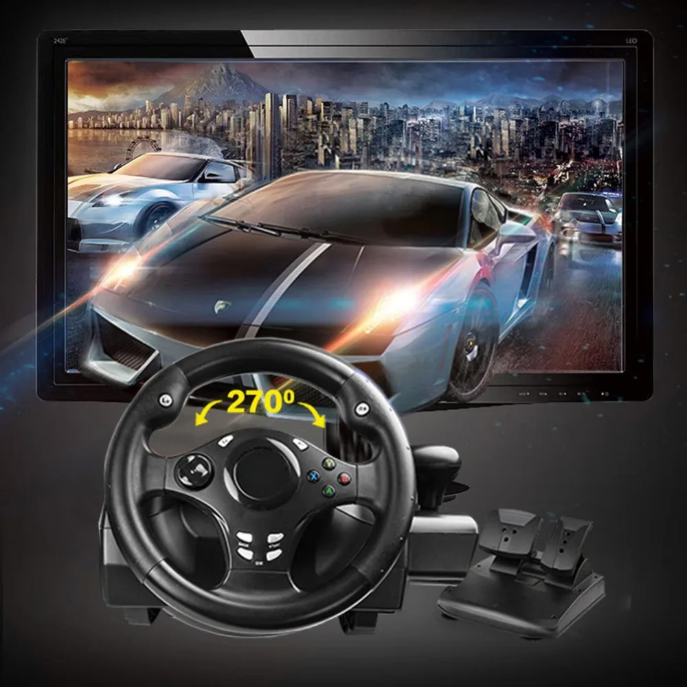 7 в 1 270 градусов гоночный руль для PS4/PS3/PC/XBOX-ONE/XBOX-360/Switch/Android игры руль реалистичный дроссельной заслонки тормоза