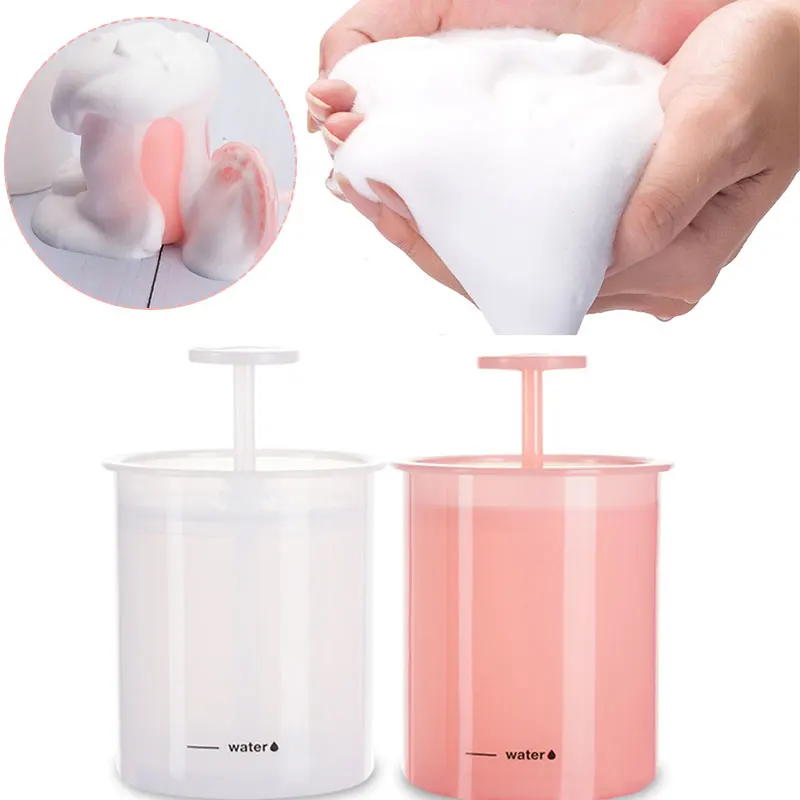 

1 PC Plastic Cleanser Foam Cup For Face Skin Care Portable Beauty Tool White Pink Bubble Foamer Easy to Use Household Tool