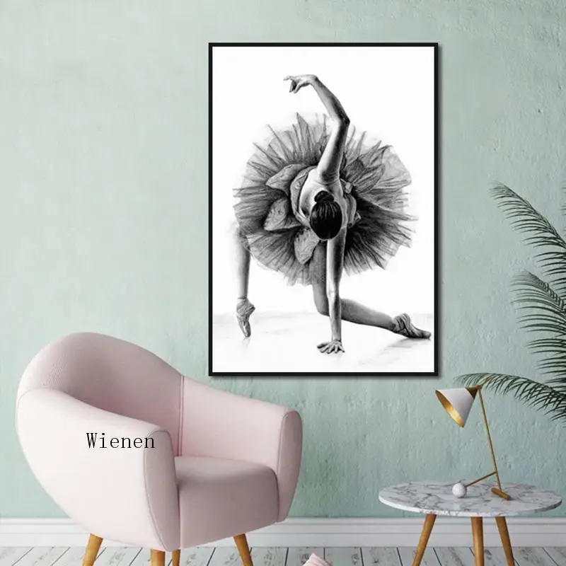 

Home Decoration Poster Ballet Dancer Wall Art Canvas Painting Bedroom Porch Corridor Study Background Wall Hanging Picture