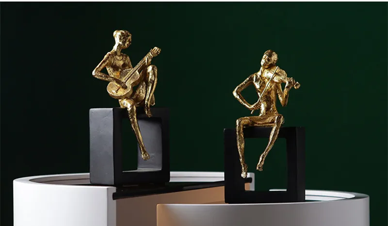 [MGT] Европейский оригинальный золотой скрипач музыкальный смоляный Современный