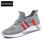 Кроссовки RYAMAG мужские сетчатые, повседневная обувь на шнуровке, легкая Вулканизированная подошва, прогулочная обувь