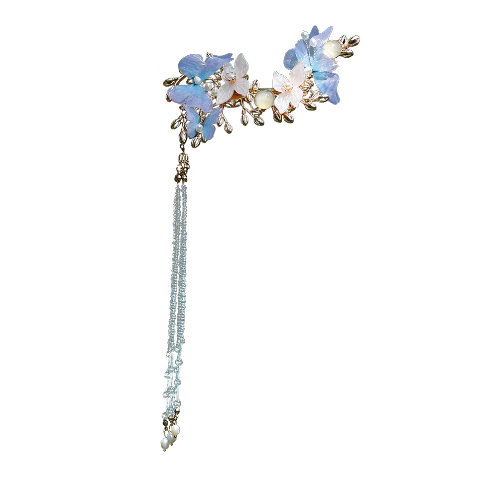 

MIYOU Chinese Cheongsam Hanfu Ancient Style Accessories Girl Tassel Hair Clip Classical Temperament Headdress Handmade New Style