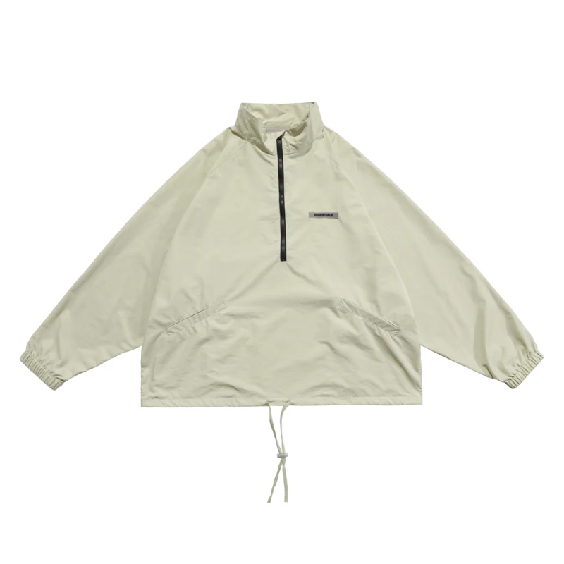 

Street style FOG ESSENTIALS military colorful reflective zipper motorcycle men's and women's jacket trench coat loose jacket men