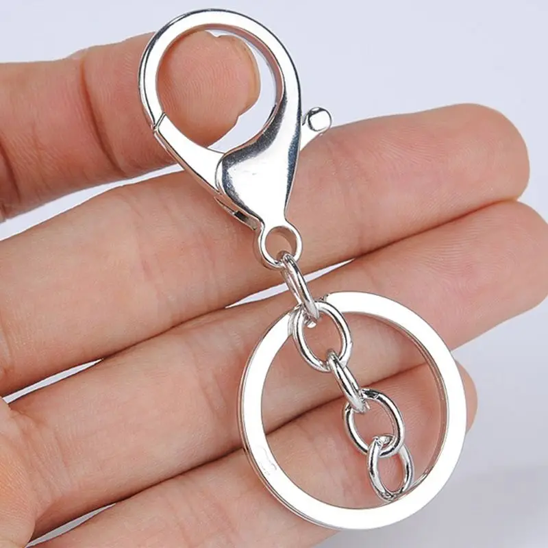 

20Pcs Metal Snap Hook Lobster Clasps Lanyard Keyrings Keychain Jewelry Findings