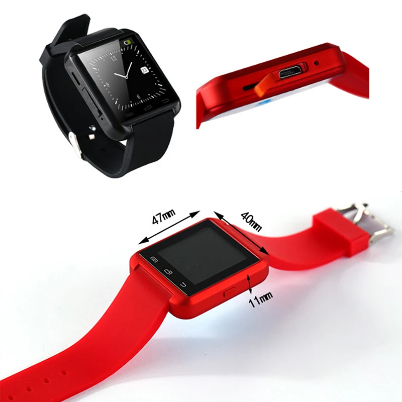 Умные часы U8 с Bluetooth Смарт для телефонов Android/IOS шагомером и синхронизацией