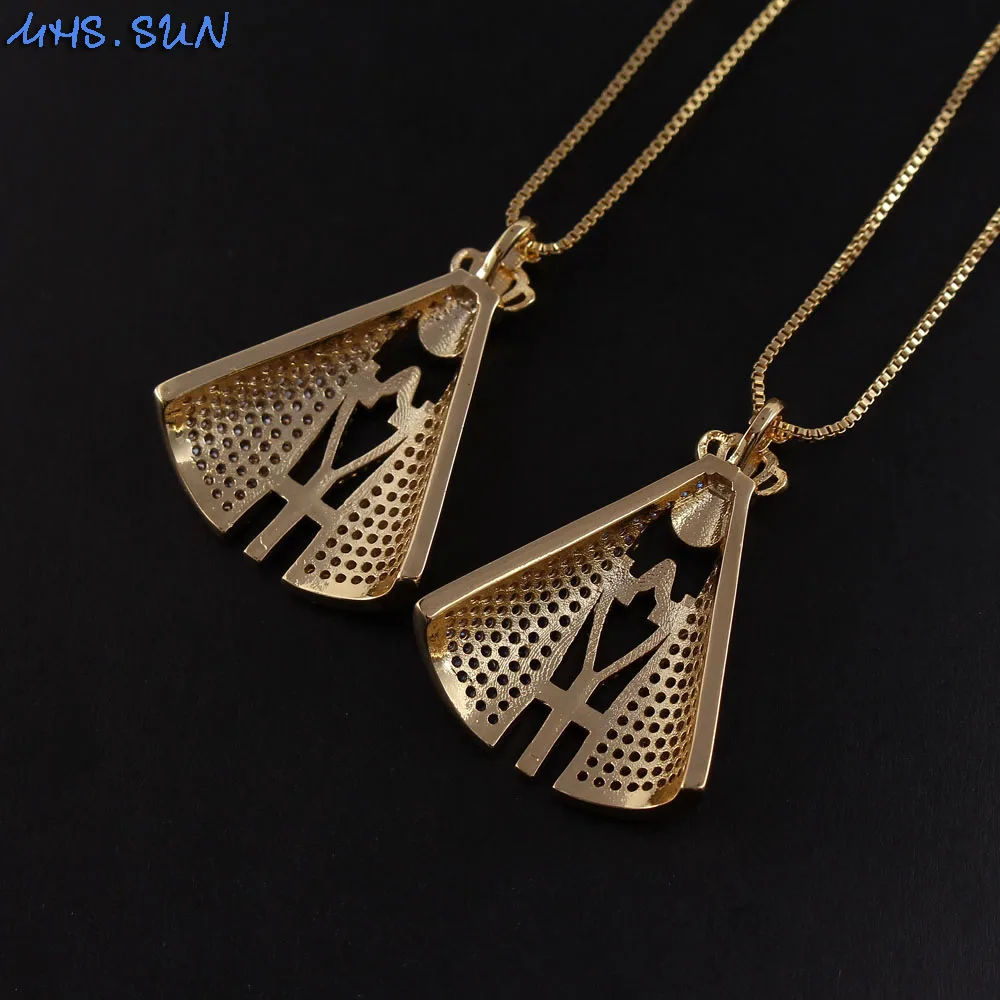 MHS. Солнце золотой цвет AAA циркон католические религиозные ювелирные изделия для