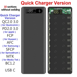 welding free 1018650 battery storage box dual usb power bank case diy shell case 18650 battery holder box pd qc3 0 quick charge free global shipping
