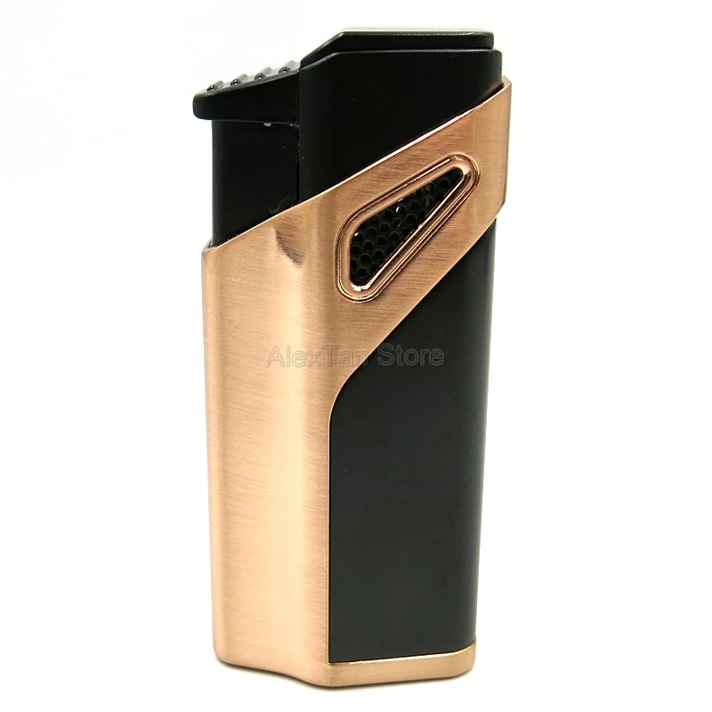 COHIBA Роскошная ветрозащитная зажигалка 3 фонарь Jet Blue Flame металлическая для Сигар