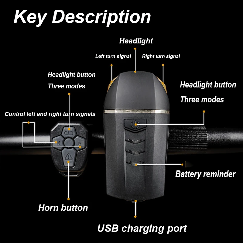 Фара велосипедная аккумуляторная беспроводная с пультом ДУ 120 дБ | Спорт и