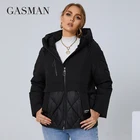 GASMAN 2021 Новая женская куртка, короткая женская модная куртка с капюшоном, женская зимняя брендовая теплая куртка 8193