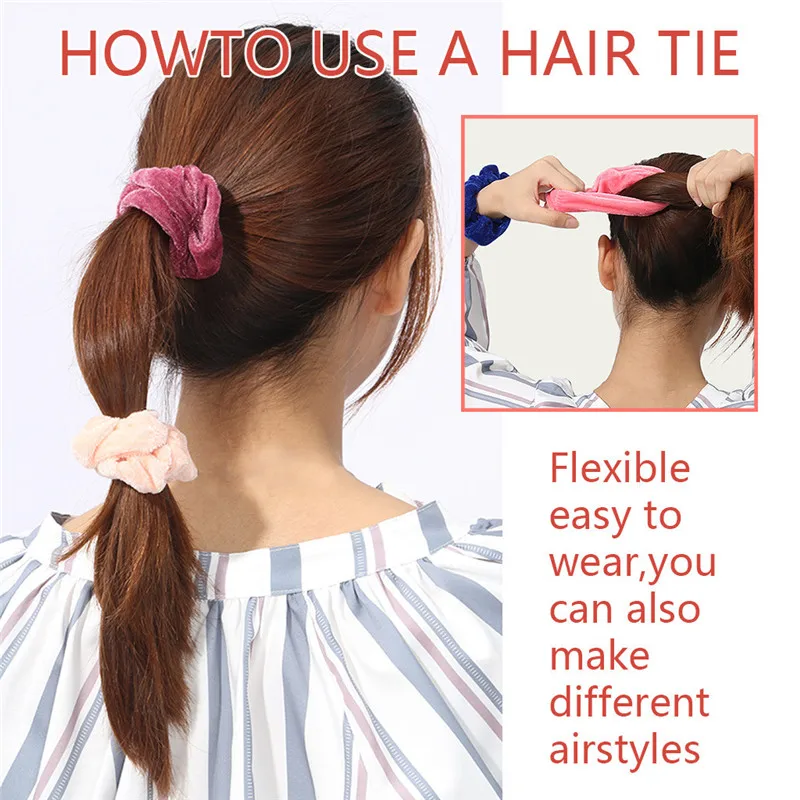 Аксессуары для волос девочек 47 шт. бархатные безопасные резинки женщин или
