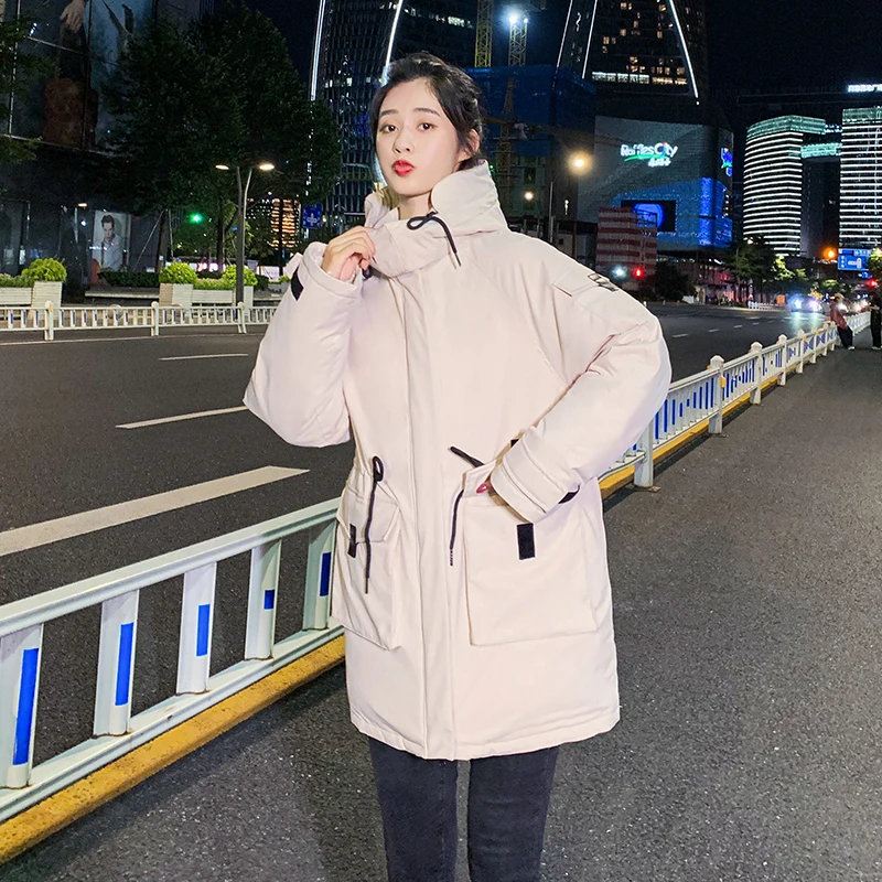 

Куртка женская зимняя, с хлопковой подкладкой, свободная, плотная, в Корейском стиле, 2021