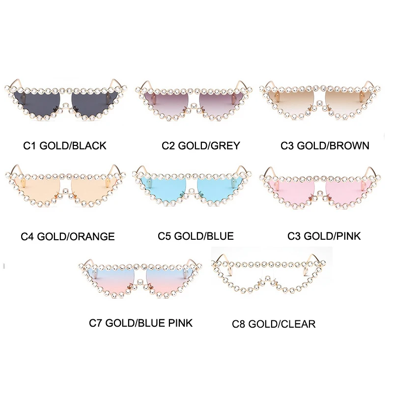 Солнцезащитные очки OEC CPO металлические кошачий глаз градиентные линзы UV400 в