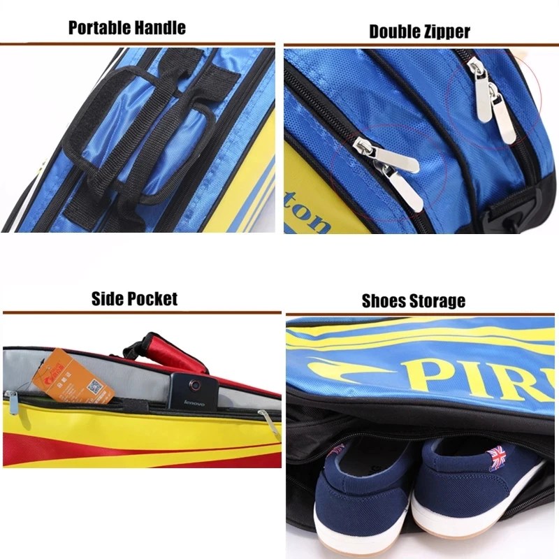 Badminton Bag 4~6 Packs With Independent Shoe Racket For Men And Women Shoulder Waterproof Racquet -40 | Спорт и развлечения
