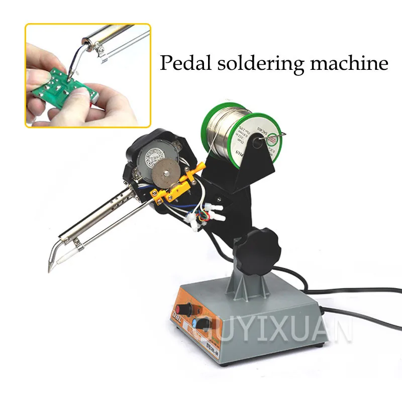 

Pedal type automatic tin dispenser Adjustable temperature feeding tin machine Industrial soldering machine