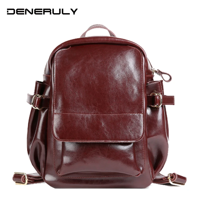 

Женский роскошный рюкзак из натуральной кожи, винтажный дорожный рюкзак для девочек-подростков, 2019