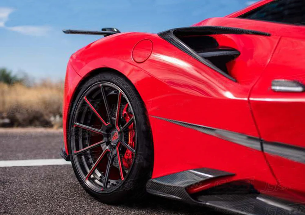 Задний боковой спойлер из углеродного волокна для Ferrari 488 GTB GTS 2015-2018 | Автомобили и