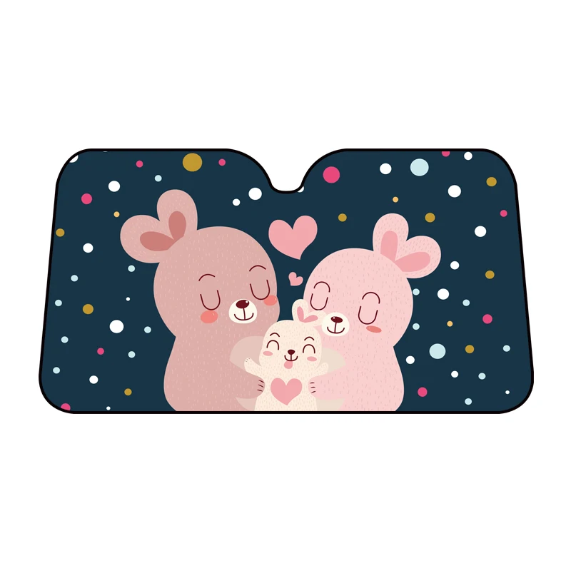 

Car Cartoon windshield folding sun shade Block sunshade cover Front window foil Solar UV protect for CAR SUV 130*70,140*75