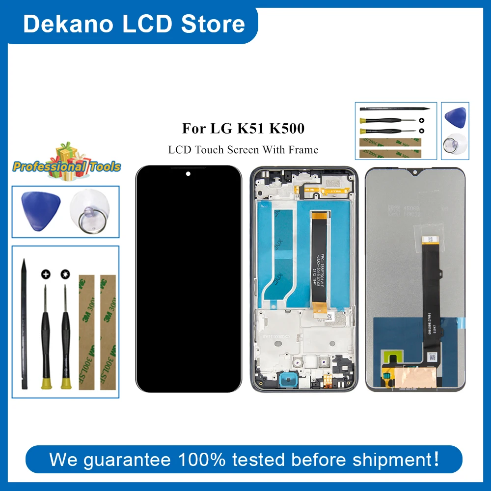 100% Тесты для LG K51 K500 ЖК дисплей Дисплей кодирующий преобразователь сенсорного