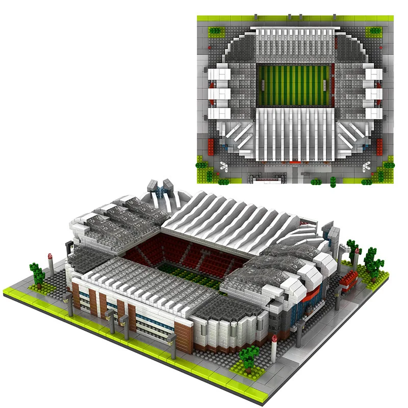 Алмазные мини-блоки футбольный стадион город Футбол поле Модель Строительные