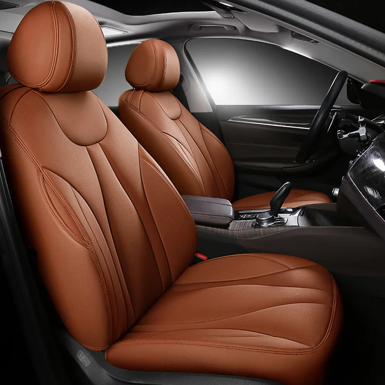 Изготовленный на заказ из воловьей кожи кожаный чехол автокресла для Citroen Aircross C4