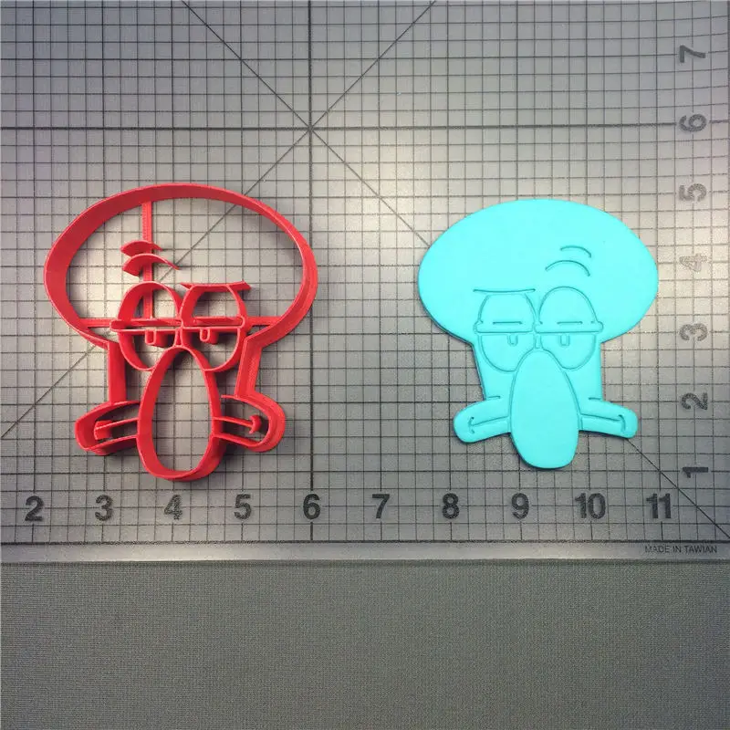 N2069 Squidward 2in Мультяшный персонаж Губка Боб Квадратные Штаны Патрик звезда формочки для печенья инструменты на заказ 3D печатные формочки для помадки формочки для печенья - Цвет: N2069 Squidward 2in
