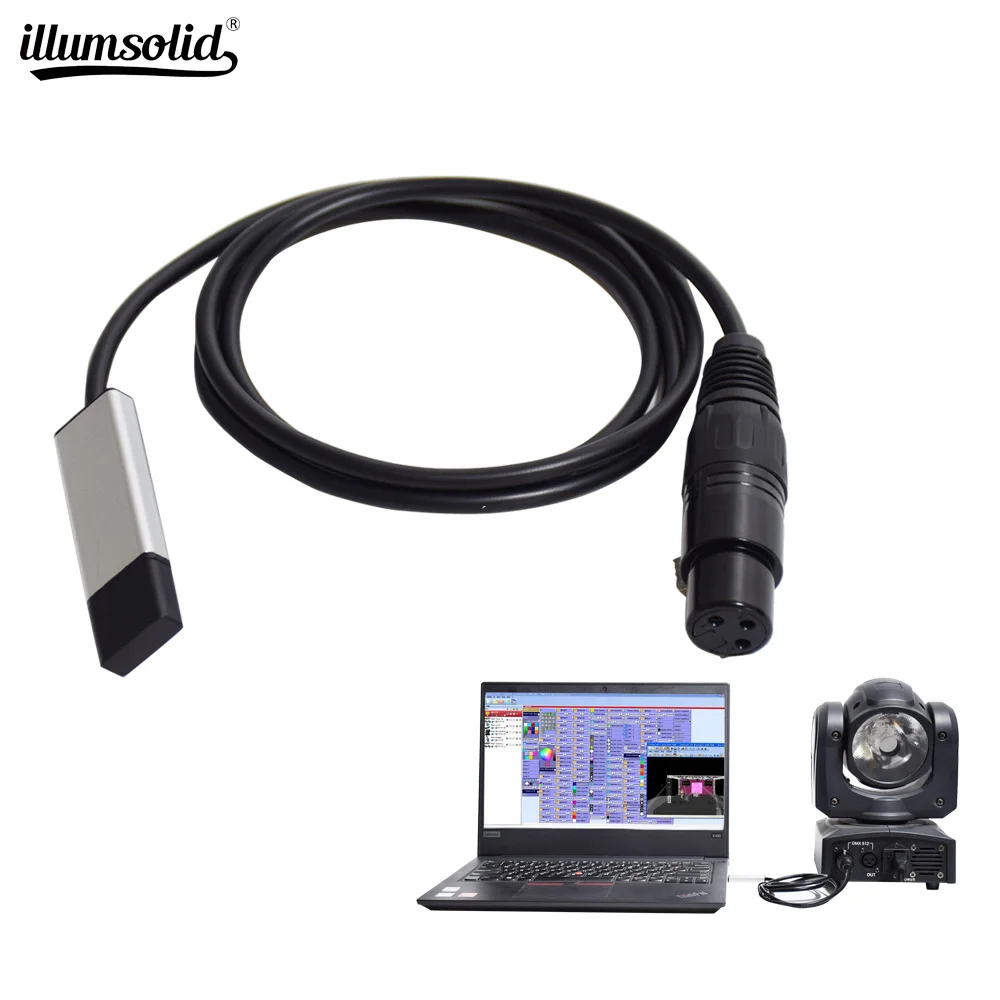 USB к DMX интерфейсному адаптерному кабелю 110 см сценический светильник ПК DMX512