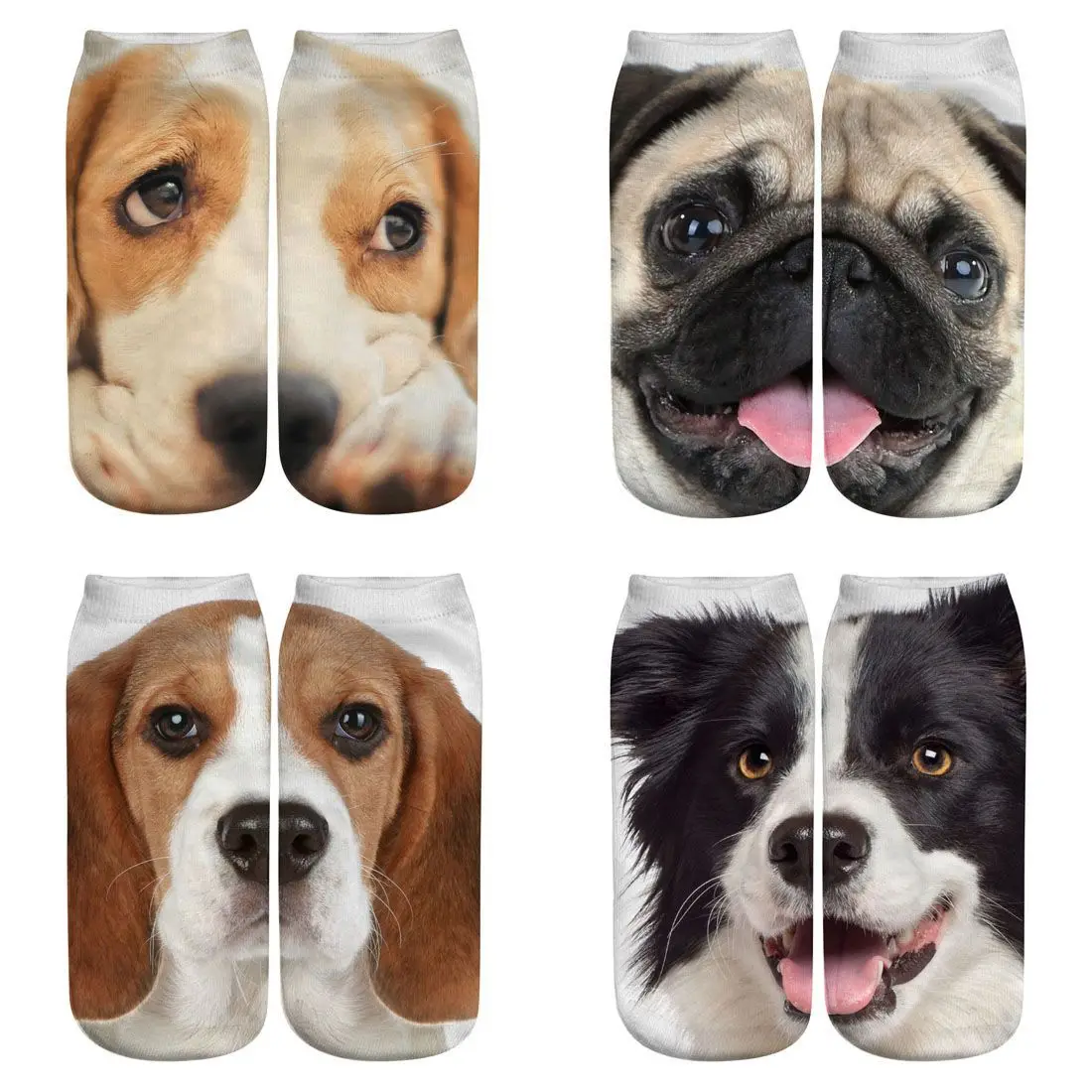 

Dreamlikelin Spring Summer Female Cartoon Puppy 3D Print Funny Sock Women Low Ankle Socks Cute Dogs Sox Girl Gift