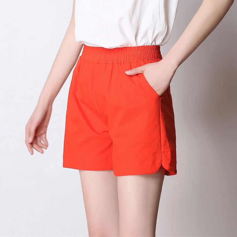 

Summer New Shorts 2021 Casual Chic 6-color Cotton Linen Youth Women Shorts Casual Street High Waist Shorts Summer Shorts Women