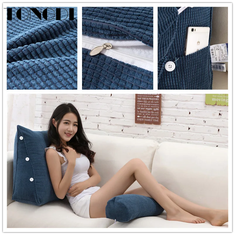 TONGDI мягкая подушка для дома спины современная элегантная эластичная спинка