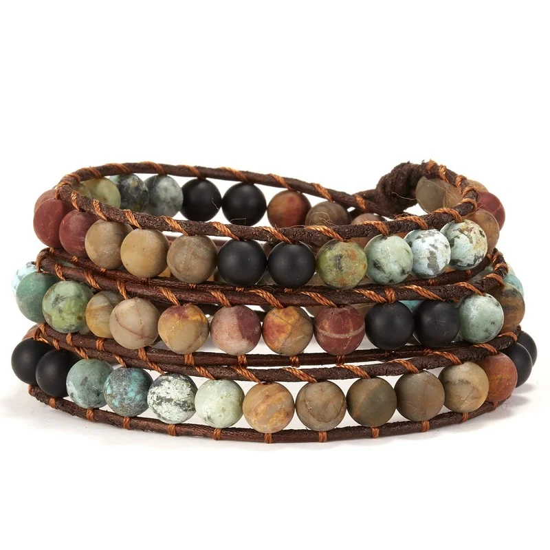 

2021 Bohemia Bracelets & Bangles Ethnic Natural Stone Hand-woven Bracelets for Women Jewelry Wholesale Armband Pulseras Mujer