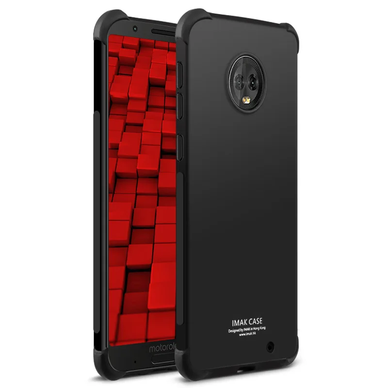 IMAK углы чехол с "воздушной подушкой" для Motorola Moto P50 G6 Plus X4 Z4 Z3 Play Мягкий ТПУ чехол s для Moto G6/G6+ полная Матовая силиконовая крышка - Цвет: Metal Black