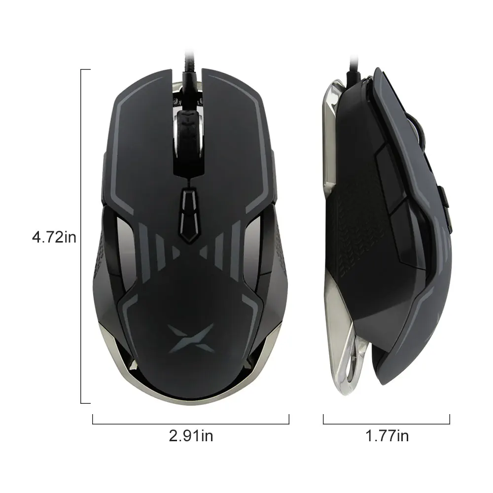 Delux M628 игровая мышь с датчиком 16000 DPI Кнопка 9 ACC RGB проводник оптическая двойной