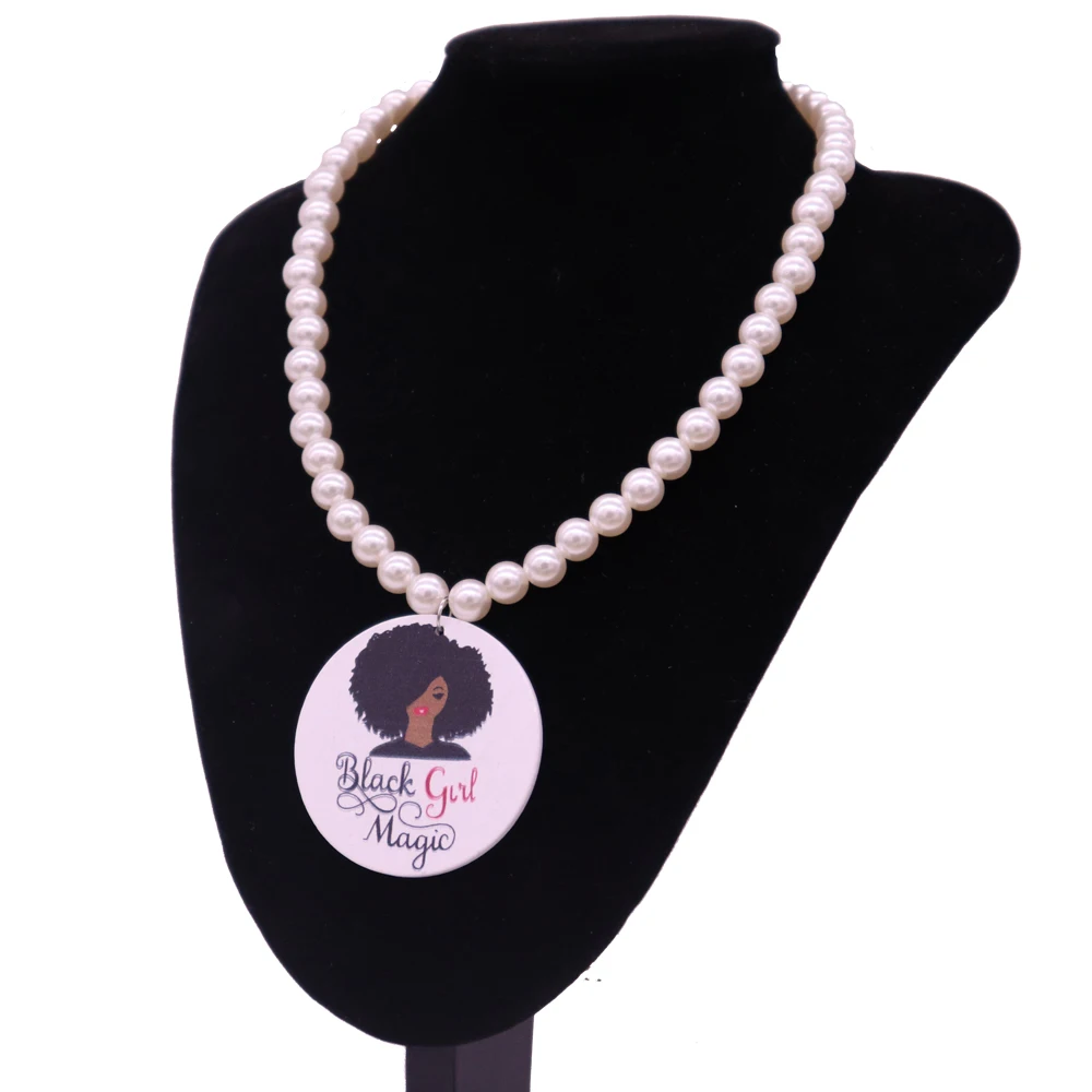 Abadon модные на заказ черные с волшебным принтом Натуральный Деревянный жемчуг