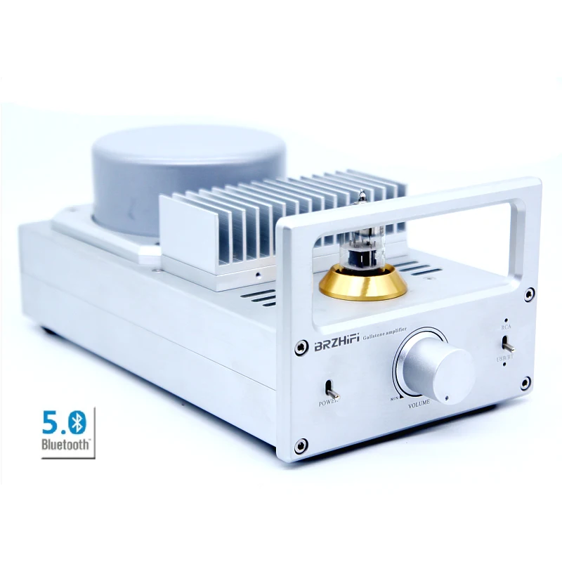 

2X40W Gallstones Combined with Bluetooth HiFi Power Amplifier 6H3 Tube + STK407-050 Luxury Tube Power Amplifier