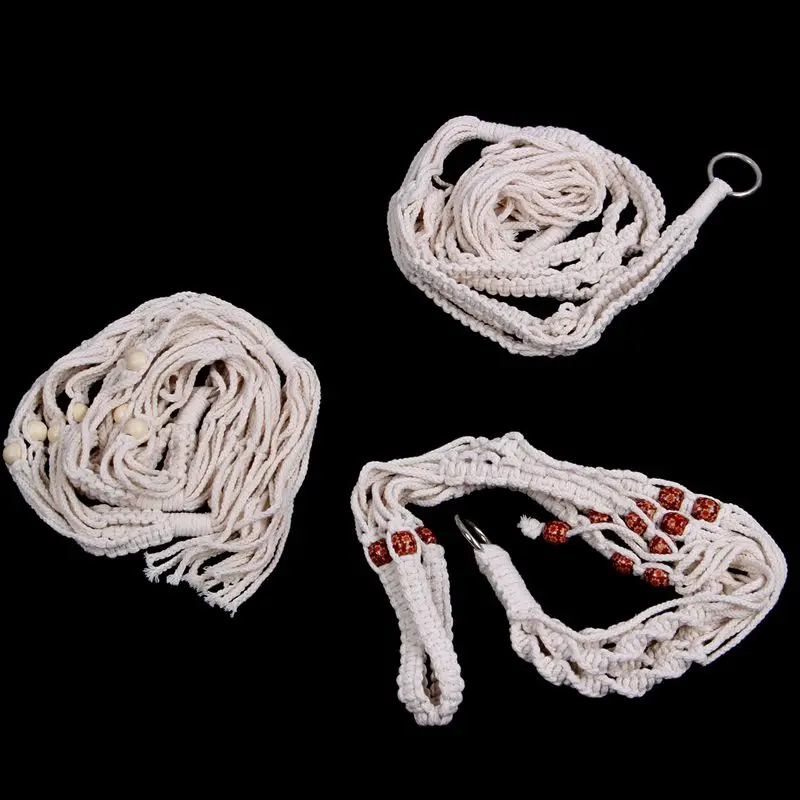 Подвеска для растений из макраме набор 5 комнатных Настенное подвесное Кашпо