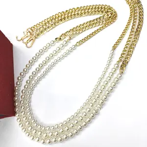 Сменный длинный ремешок для женской сумочки, портативный ремешок для сумки с имитацией жемчуга, аксессуары для сумочки, Лидер продаж