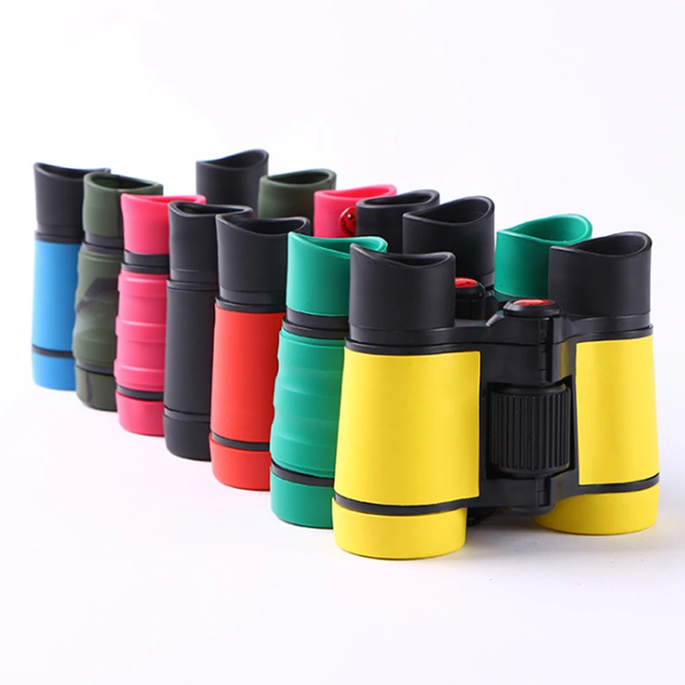 Резиновая 4x30 Пластиковый Детский бинокль карманное телескоп подвижных игр на